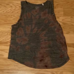 Unique reverse tie dye tank